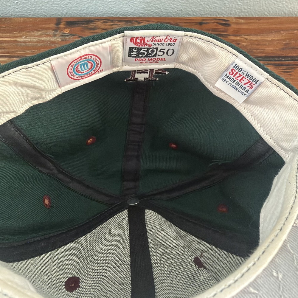 Vintage Utah Utes New Era 5950 Pro model 100% Wool Y2k Fitted 7 3/8 made in USA - Picture 7 of 11